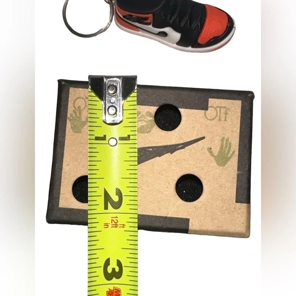 Air Jordan 1 High Top Nike Key Chain/ Bag Charm Orange,White & Black;Comes w/box